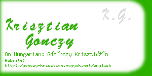 krisztian gonczy business card